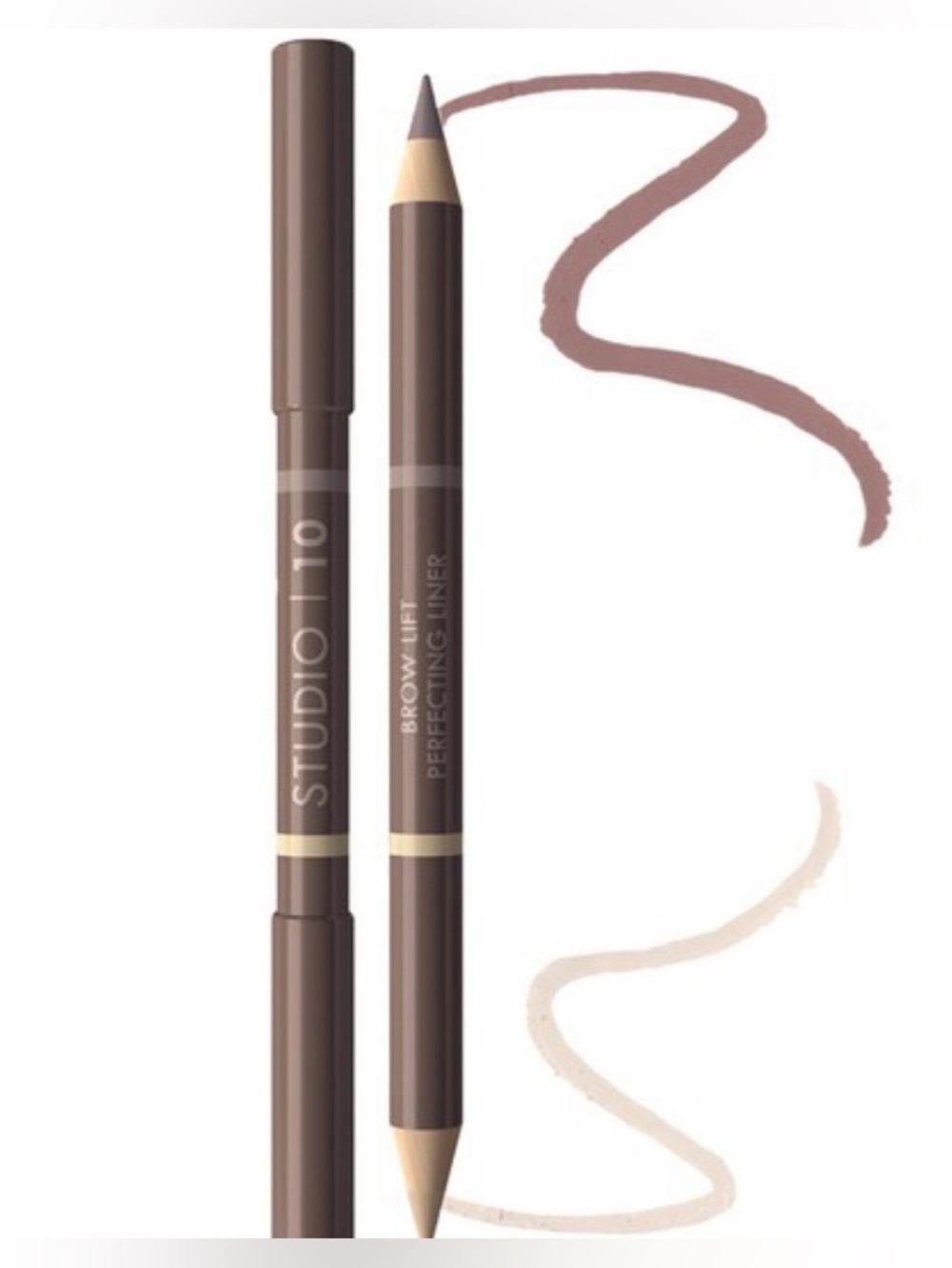 NIB Studio 10 Brow Lift Perfection Liner Duel Sided Eyebrow Pencil